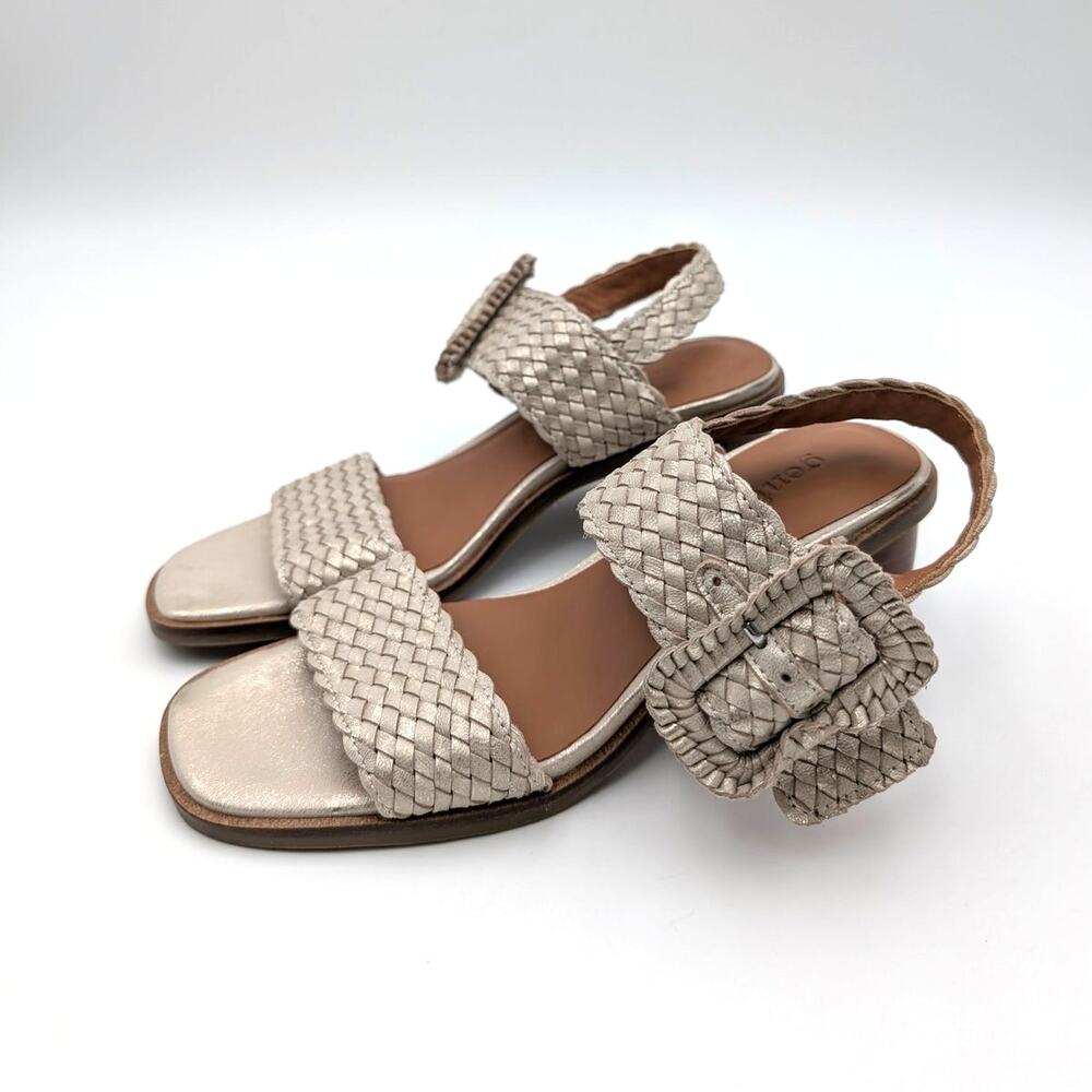 Gentle Souls Madylyn Slingback Sandal Women's Ice Metallic Size US6.5M EU37